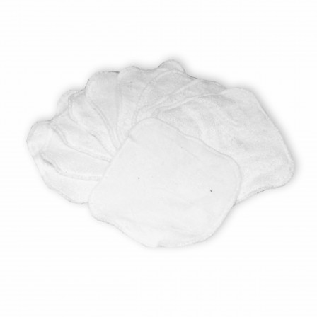 Carrés démaquillants lavables Naturiou blanc 10 x 10 cm Carrés démaquillants lavables Naturiou blanc 10 x 10 cm