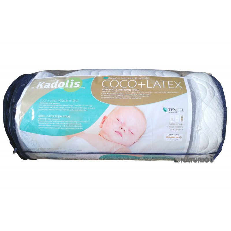 Mattress Travel Baby Coco Latex Kadolis 60x1 Cm