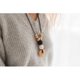 Collier de portage et d'allaitement Button noir blanc Kangaroocare