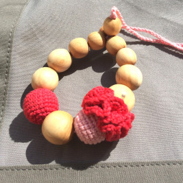 Bracelet de dentition Framboise Kangaroocare