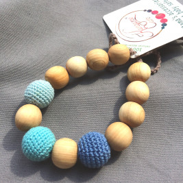 Teething ring Bracelet 3 blue Kangaroocare