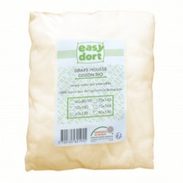 Drap Housse Easy dort en Jersey coton Bio 60 x 120 cm blanc