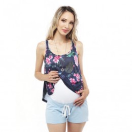 Love And Carry Short De Grossesse Bleu Ciel