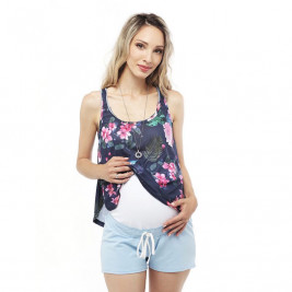 Love And Carry Short De Grossesse Bleu Ciel