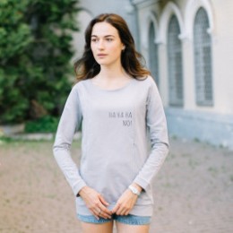 Love And Carry t-shirt de grossesse et allaitement imprimé gris clair