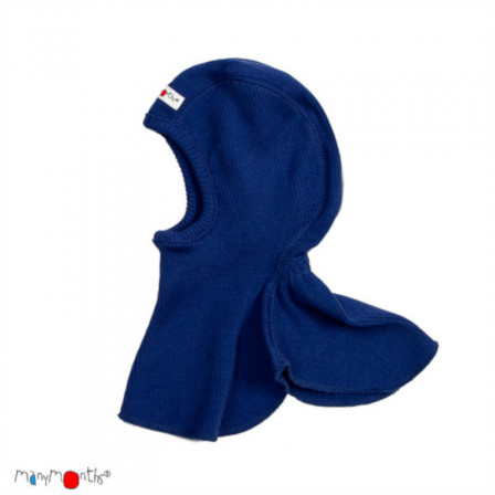 Manymonths hood baby pure merino wool Blue King Manymonths hood baby pure merino wool Blue King