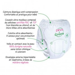 Disposable diapers-Love and green size 6 (over 16 kg)