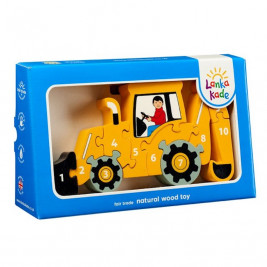Puzzle Backhoe Yellow 1-10 wooden Lanka Kade