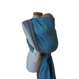 Storchenwiege Leo Turquoise/Gris - Écharpe De Portage