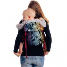 Lennylamb Onbuhimo Toddler Choice Swallows Rainbow Dark