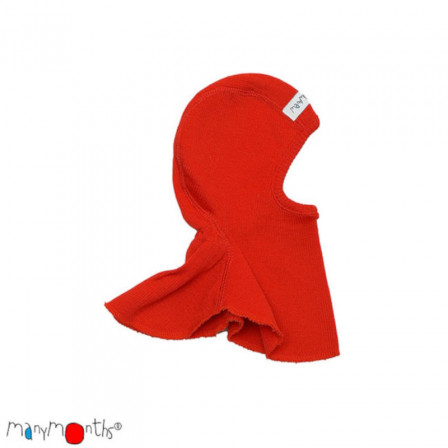 Manymonths cagoule bébé pure laine mérinos Rouge Coquelicot Manymonths cagoule bébé pure laine mérinos Rouge Coquelicot