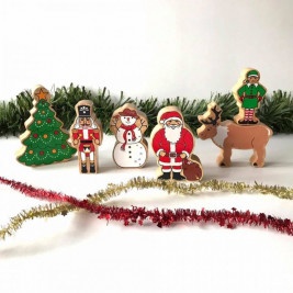 World of Christmas wooden Lanka Kade (bag of 5)