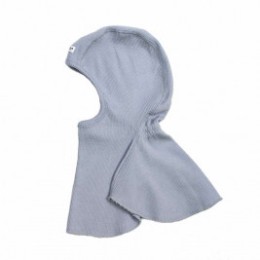 Manymonths Bright Silver - Cagoule bébé pure laine mérinos