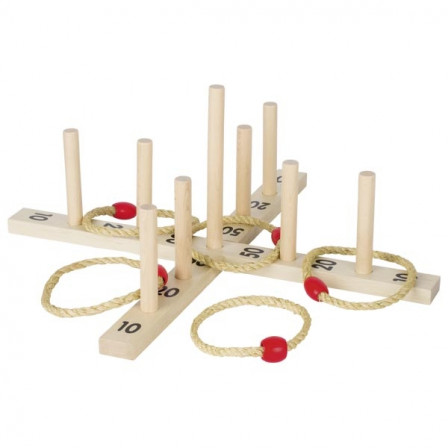 Goki Jeu de lancer d'anneaux - Jeu de plein air en bois Goki Jeu de lancer d'anneaux - Jeu de plein air en bois