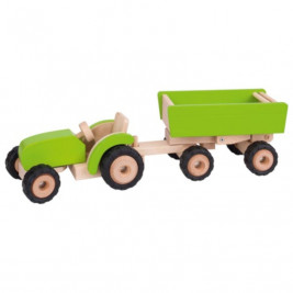Tractor with trailer green