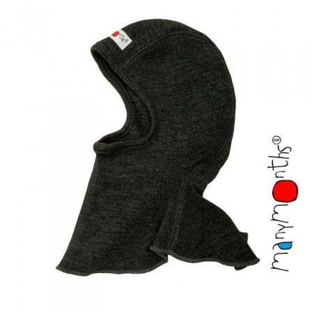 Manymonths Foggy Black - Hooded baby pure merino wool Manymonths Foggy Black - Hooded baby pure merino wool