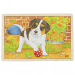 Puzzle layers of wood The hen by Goki