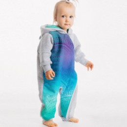 Lennylamb Combinaison de portage Gray melange & Peacock's Tail - Fantasy