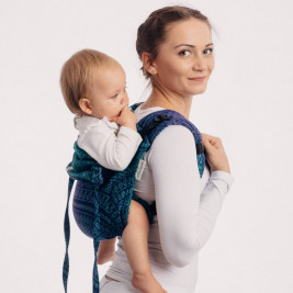 LennyLamb Obuhimo Toddler Back Carrier Peacock's Tail Provance