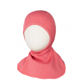 Manymonths cagoule bébé pure laine mérinos Peach bud