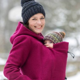 Mamalila babywearing - Hooded coat Berry