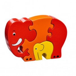 Puzzle éléphant et bébé en bois Lanka Kade