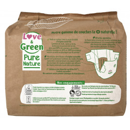Pure Nature Couches certifiées Ecolabel et hypoallergéniques T1 x 32