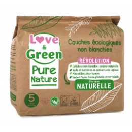 Pure Nature Couches certifiées Ecolabel et hypoallergéniques T1 x 32