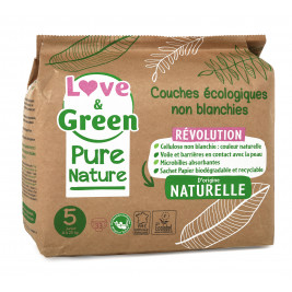 Pure Nature Couches certifiées Ecolabel et hypoallergéniques T1 x 32