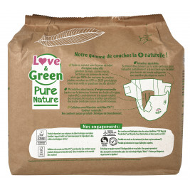 Pure Nature Couches certifiées Ecolabel et hypoallergéniques T1 x 32