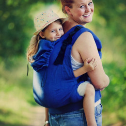 Little Frog XL Toddler Marine Herringbone Porte bambin