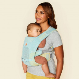 Ergobaby porte-bébé Aerloom Turquoise-Jaune portage ventral