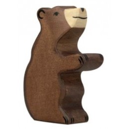 Ourson brun en bois Holztiger