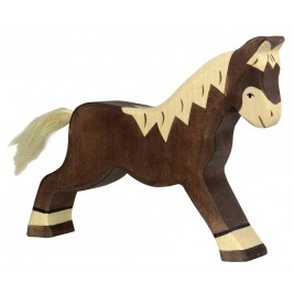 Cheval marchant marron foncé Holztiger