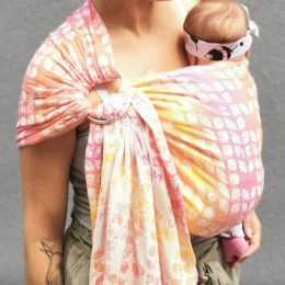 Yaro Slings Petals Ultra Caramel Rainbow Linen - Ring Sling