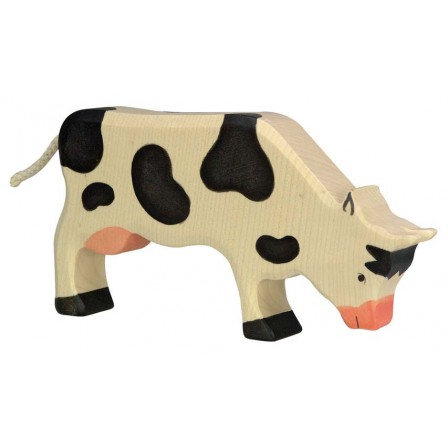 Vache broutant noire en bois Holztiger Vache broutant noire en bois Holztiger