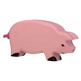 Vache debout noire Holztiger