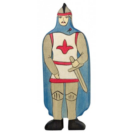 Chevalier avec manteau bleu Holztiger Chevalier avec manteau bleu Holztiger