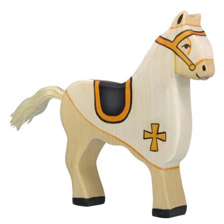 Cheval de course blanc Holztiger Cheval de course blanc Holztiger