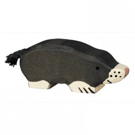 Vache debout noire Holztiger