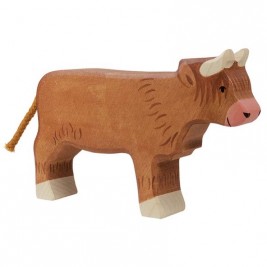 Vache debout noire Holztiger