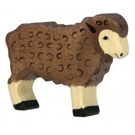Vache debout noire Holztiger