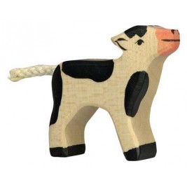 Vache debout noire Holztiger