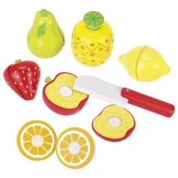 Fruits en bois avec scratchs Goki