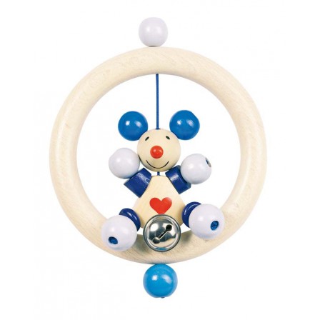 Anneau en bois souris bleue Anneau en bois souris bleue